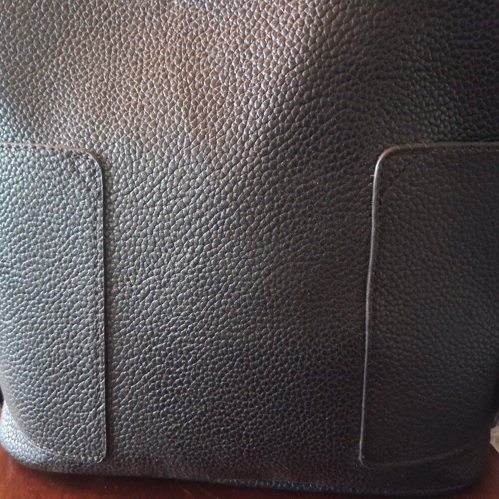 Black Leather Steve Madden Purse with Silver Trim - Picture 4 of 9